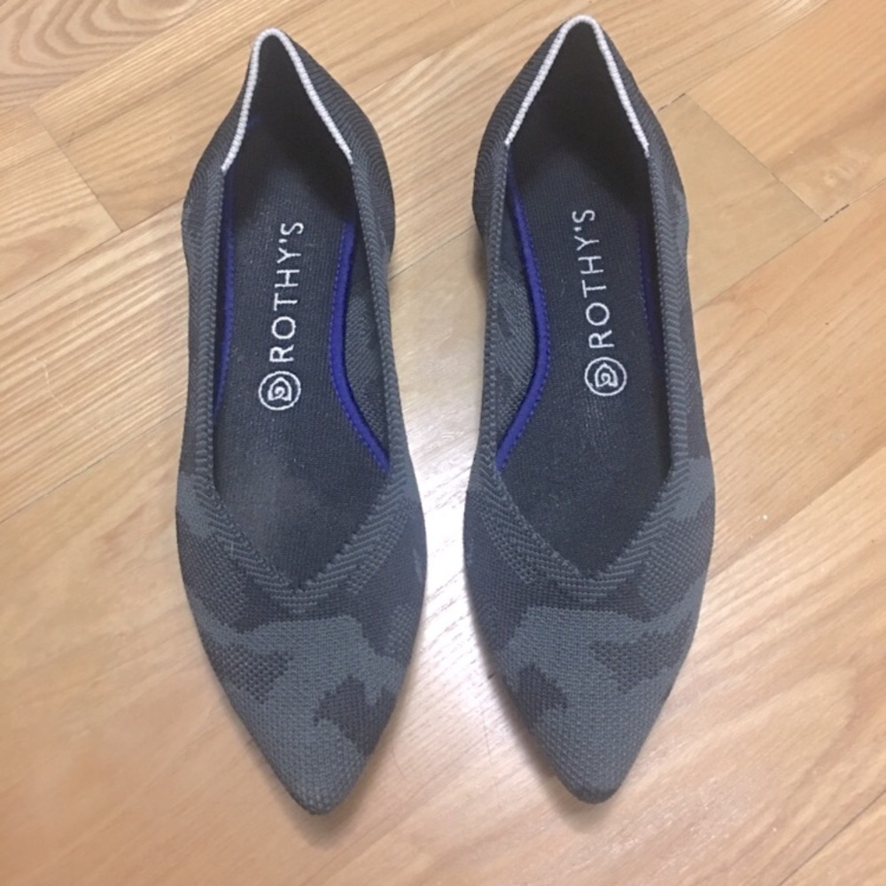 Rothy’s The Point Flat Grey Camo size 8.5